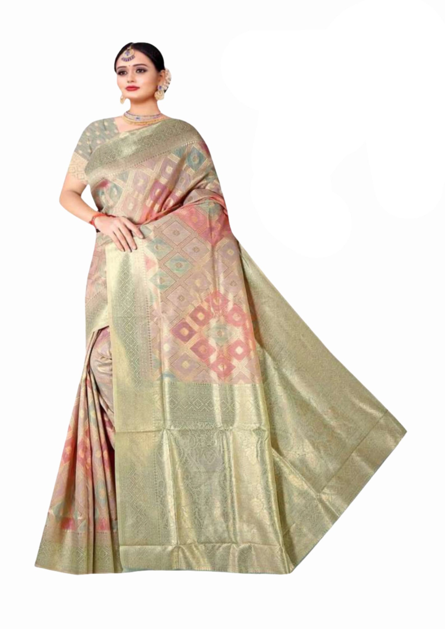 Miss Latika Banarasi Silk Saree – A Symphony of Tradition and Elegance