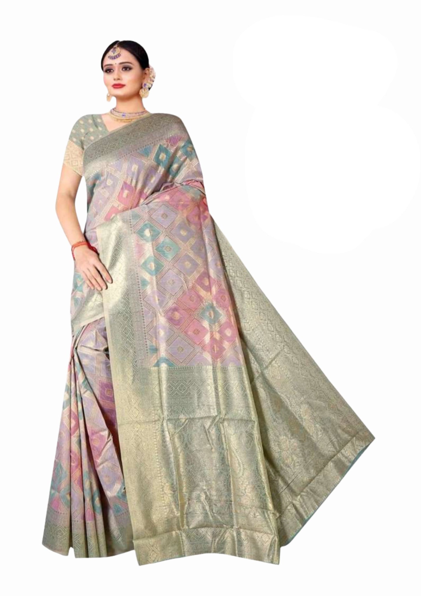 Miss Latika Banarasi Silk Saree – A Symphony of Tradition and Elegance