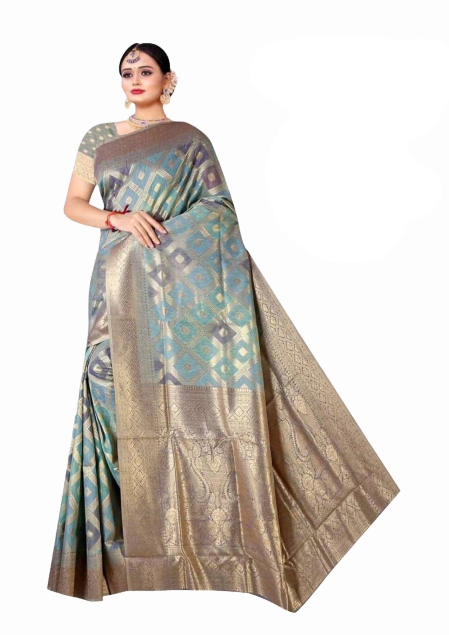 Miss Latika Banarasi Silk Saree – A Symphony of Tradition and Elegance