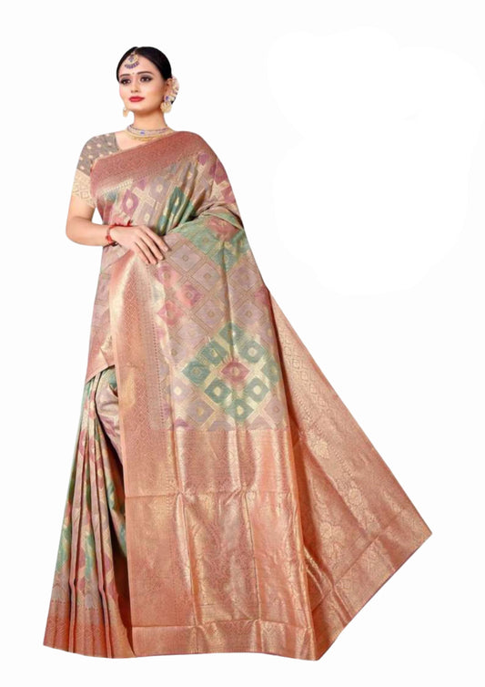 Miss Latika Banarasi Silk Saree – A Symphony of Tradition and Elegance