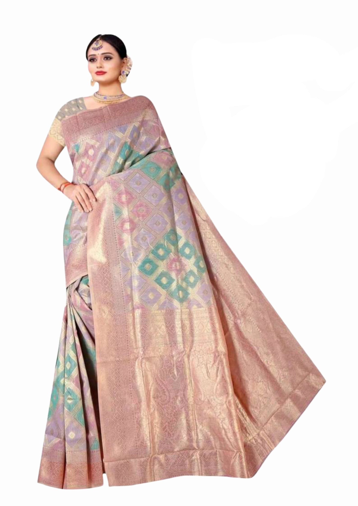 Miss Latika Banarasi Silk Saree – A Symphony of Tradition and Elegance