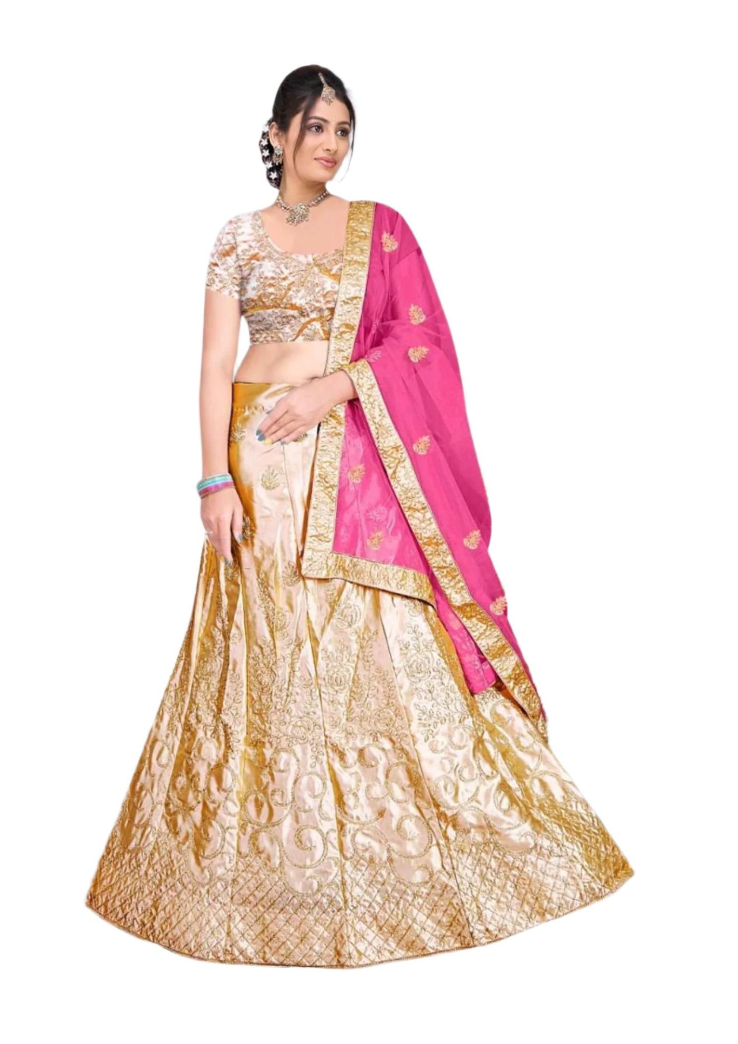 Satyam Ladies Lehenga – Radiate Royal Elegance with a Pop of Color