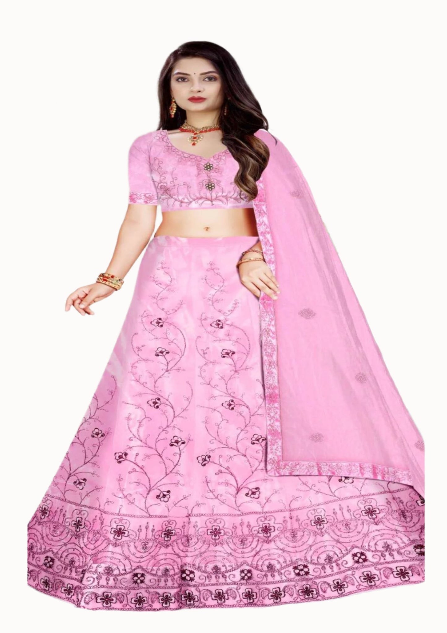 Ladies Net Lehenga – A Dreamy Blend of Elegance and Modern Charm