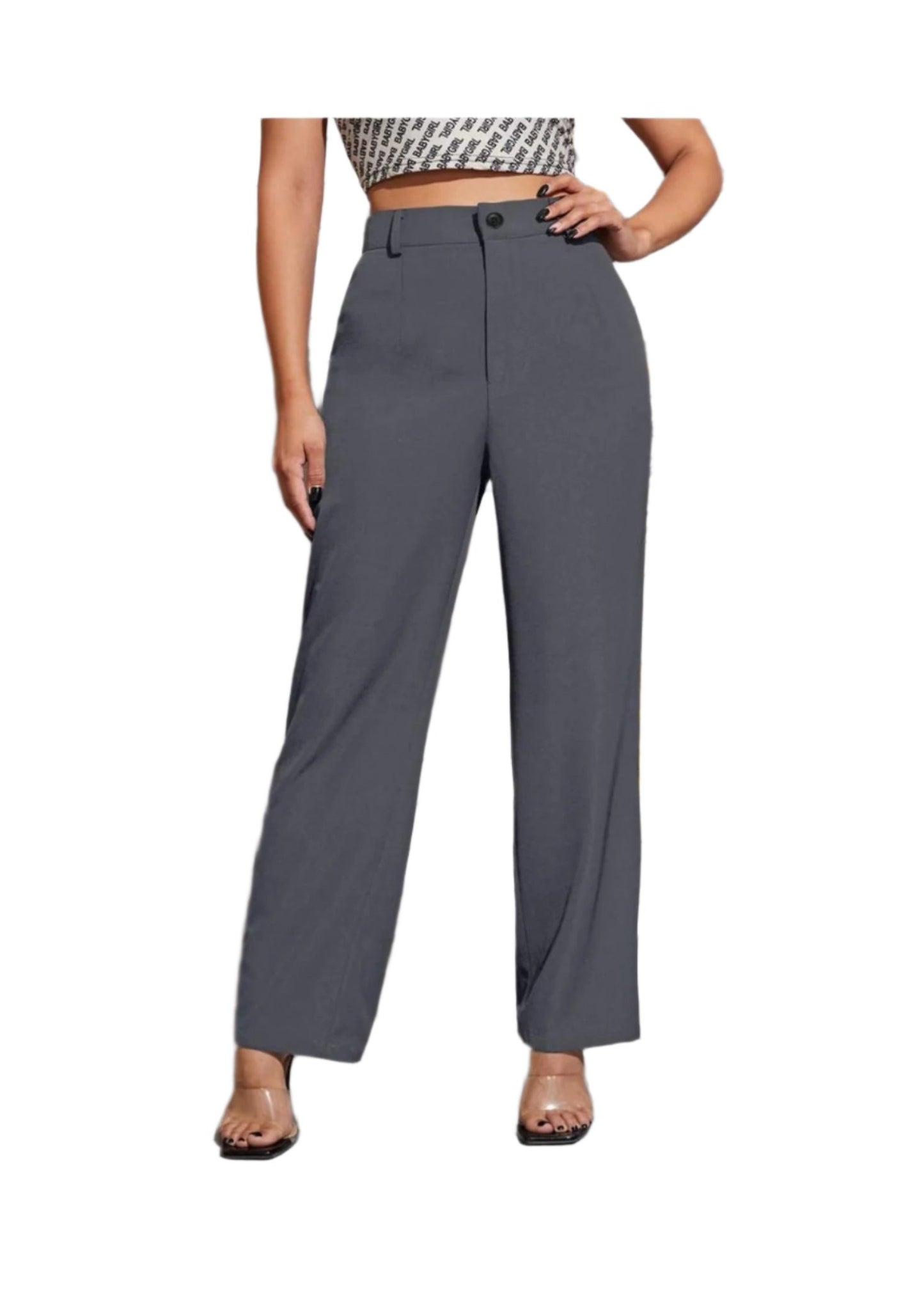 Elegant High-Waisted Wide-Leg Pants – Sleek and Versatile