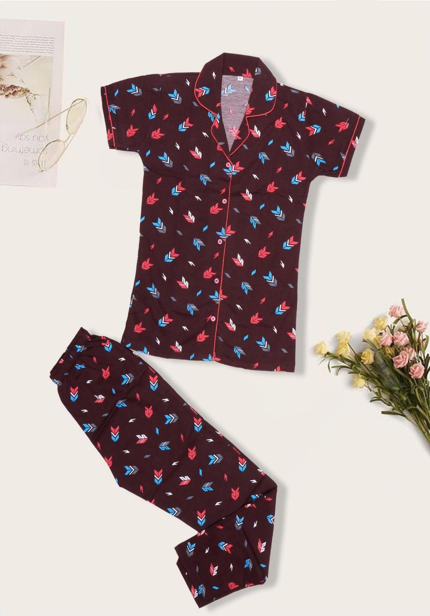 Cozy Kids' Star Print Pajama Set – Soft Cotton Sleepwear for a Comfortable Night's Sleep