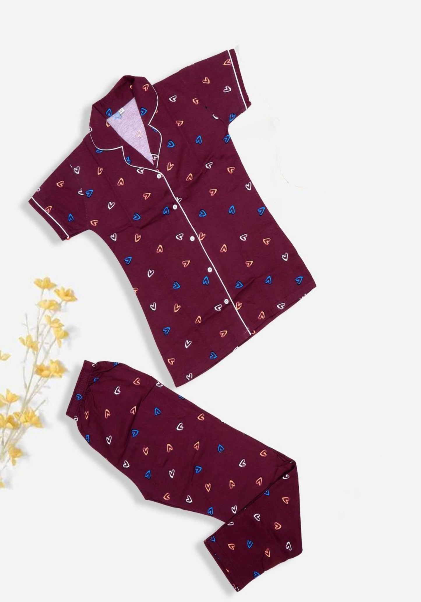 Cozy Kids' Star Print Pajama Set – Soft Cotton Sleepwear for a Comfortable Night's Sleep