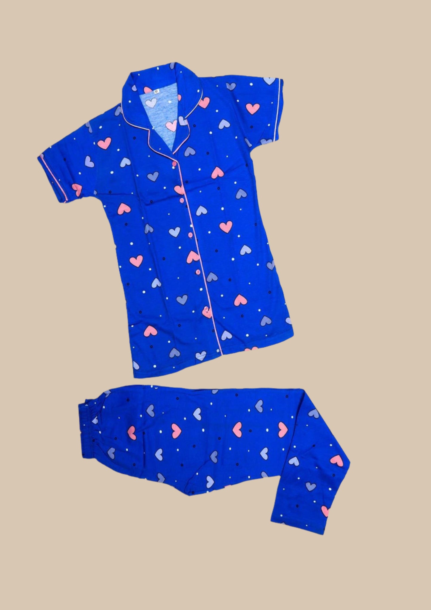 Cozy Kids' Star Print Pajama Set – Soft Cotton Sleepwear for a Comfortable Night's Sleep