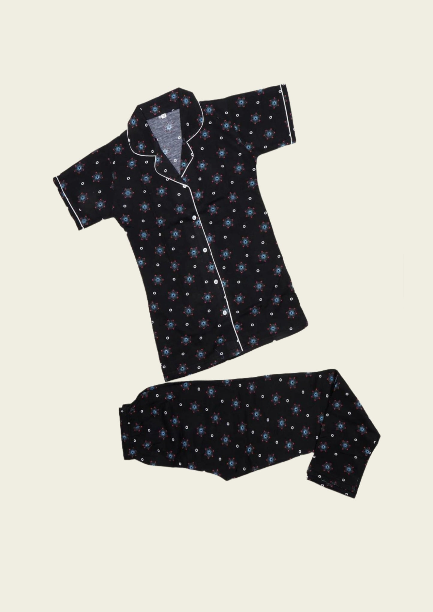 Cozy Kids' Star Print Pajama Set – Soft Cotton Sleepwear for a Comfortable Night's Sleep