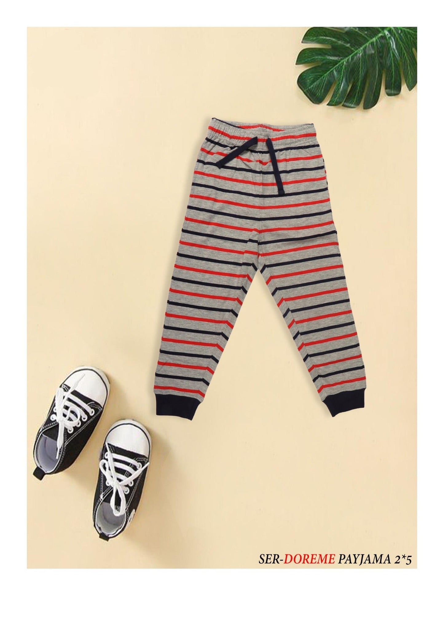 Kids' Red Striped Cotton Pajama – Soft and Cozy Sleepwear for a Comfortable Night's Rest