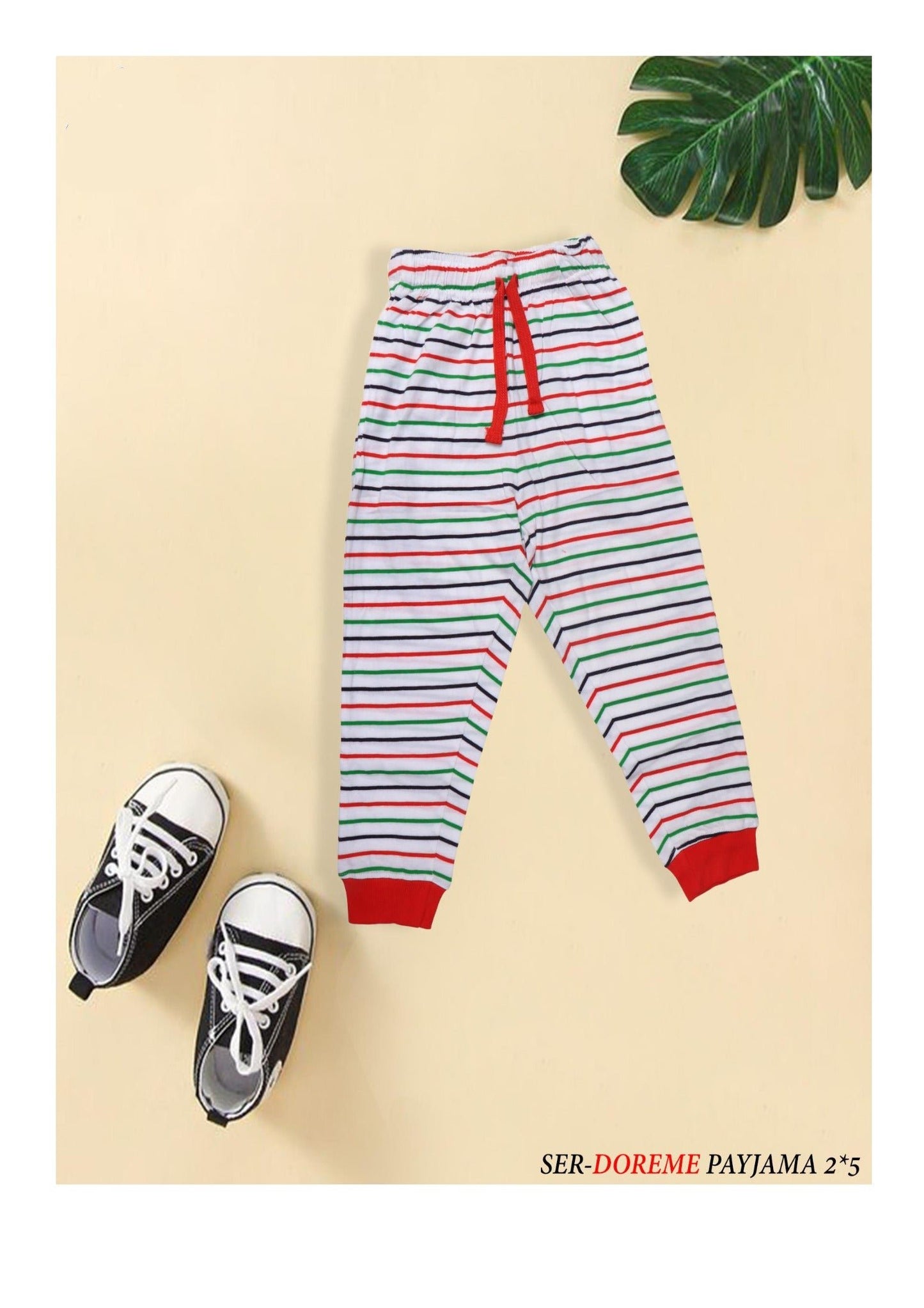 Kids' Red Striped Cotton Pajama – Soft and Cozy Sleepwear for a Comfortable Night's Rest