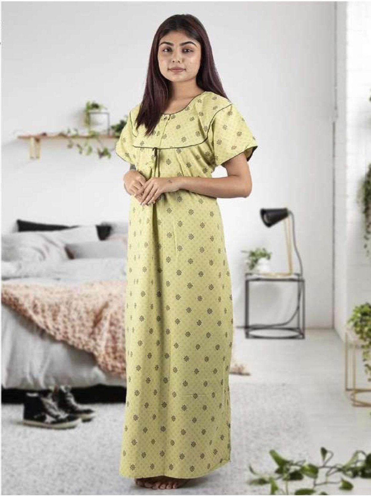 Women's Cotton Nighty – Comfortable and Breathable Sleepwear for a Restful Night