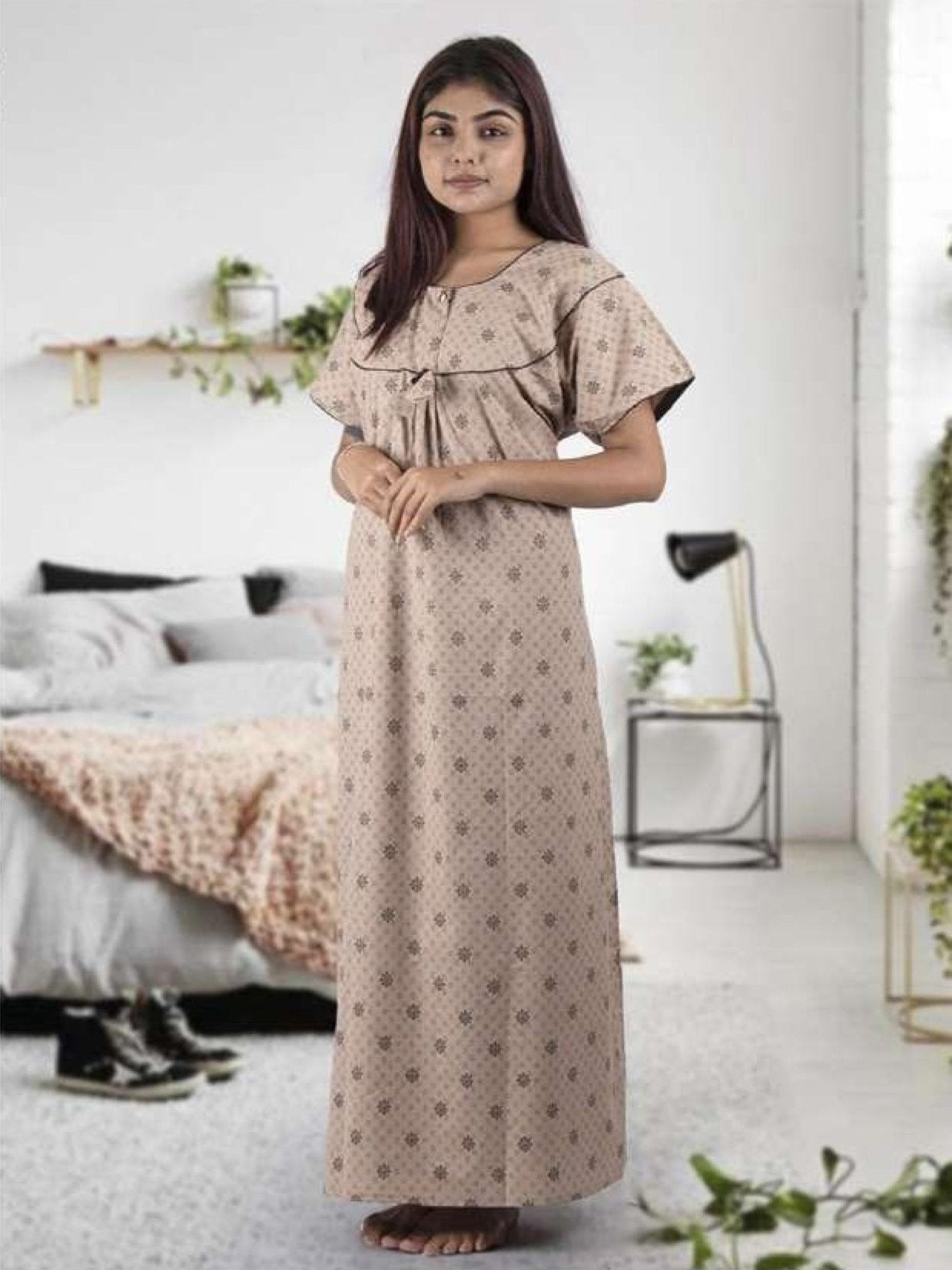 Women's Cotton Nighty – Comfortable and Breathable Sleepwear for a Restful Night