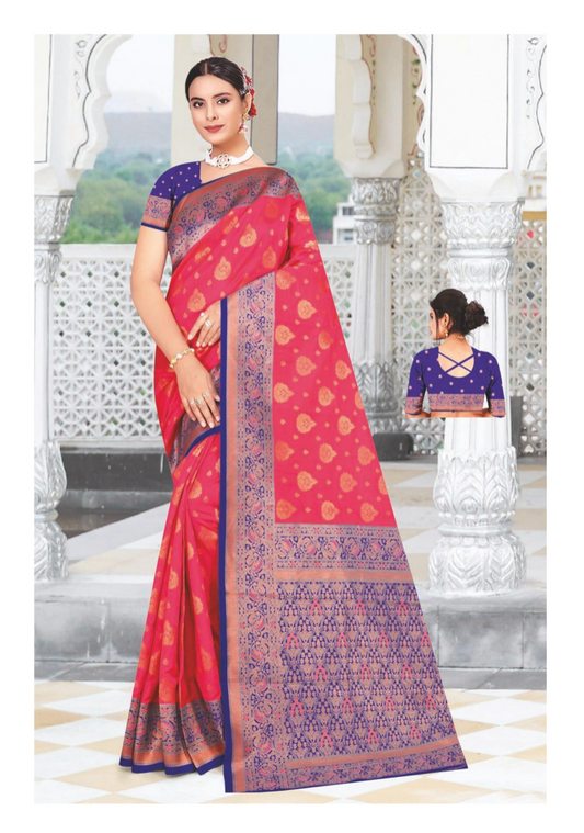 Elegant Banarasi Silk Saree – Perfect for Weddings and Festive Occasions