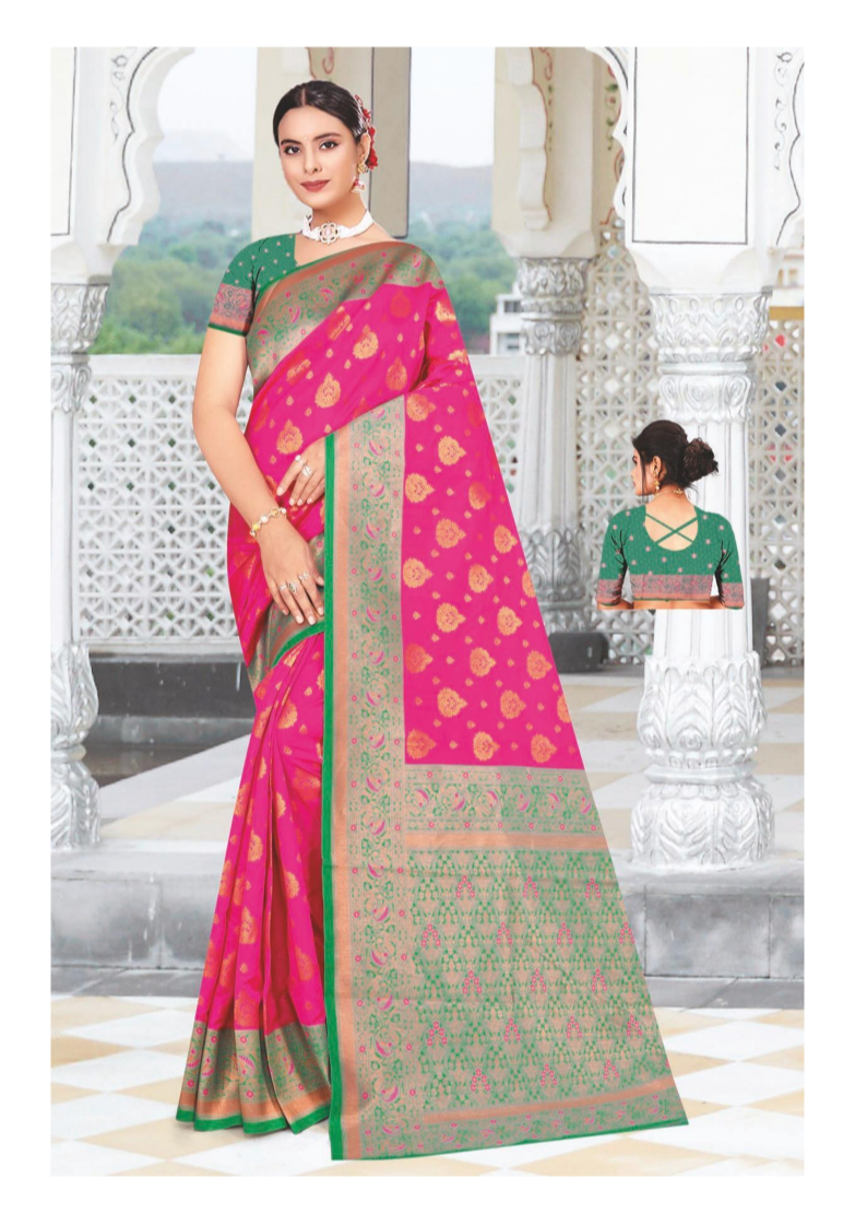 Elegant Banarasi Silk Saree – Perfect for Weddings and Festive Occasions