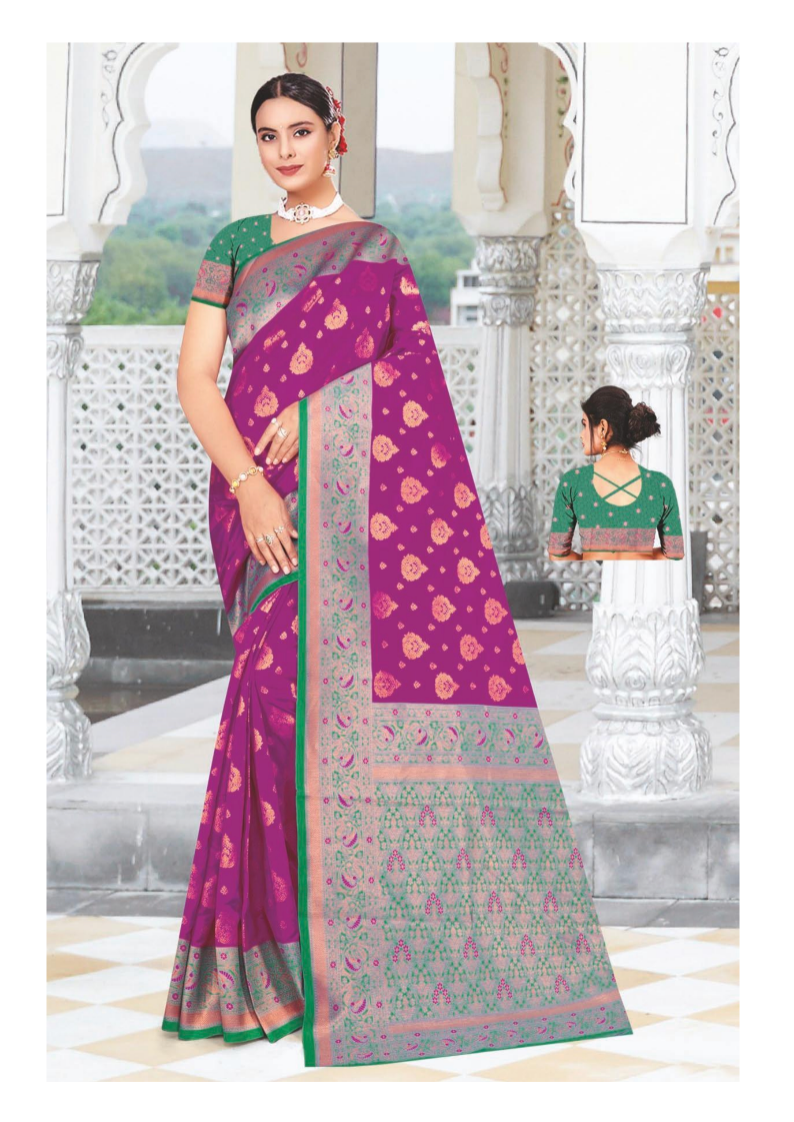 Elegant Banarasi Silk Saree – Perfect for Weddings and Festive Occasions