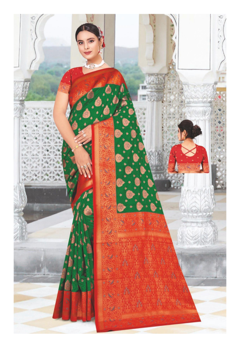 Elegant Banarasi Silk Saree – Perfect for Weddings and Festive Occasions